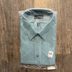 Stafford Men's Teal Blue Dress Shirt